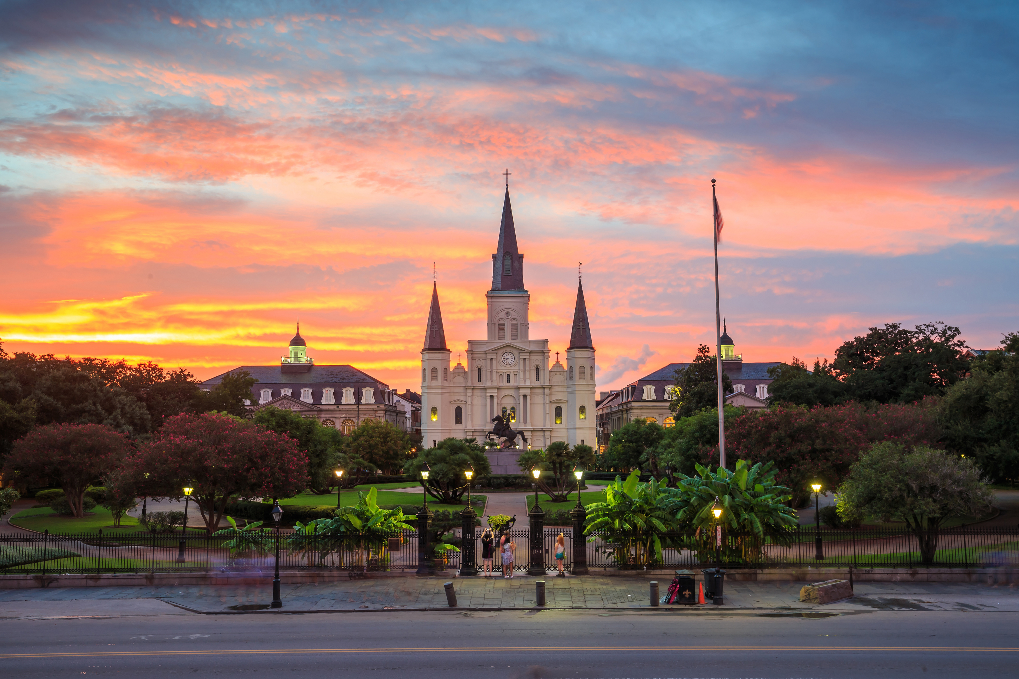 Saint Louis Cathedral and Jackson Square in New Orleans